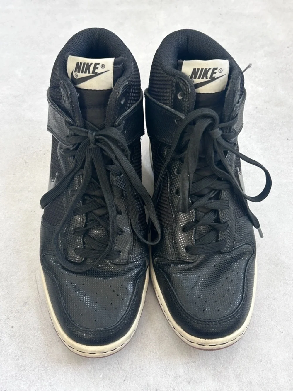 Nike Dunk Sky Hi Essential Wedge Sneakers Black Gum 579763-001 Women’s 6 / EU 36